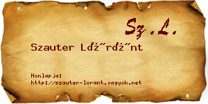 Szauter Lóránt névjegykártya