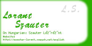 lorant szauter business card
